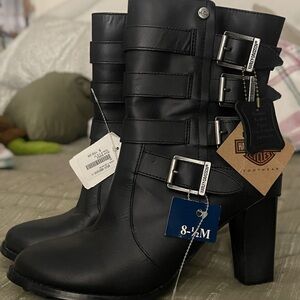 Harley-Davidson Women's Black Leather Boots